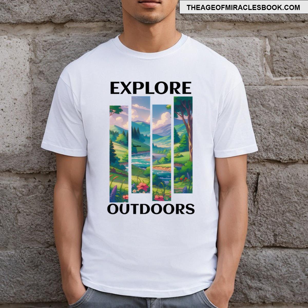 Mountains River Trees Wild Flowers Essential T-shirt