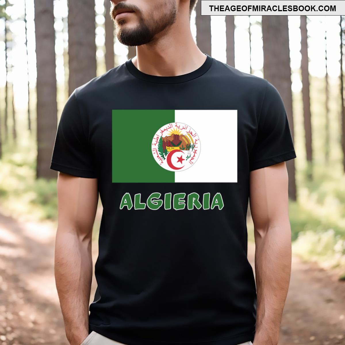 Algeria Flag Map T-shirt