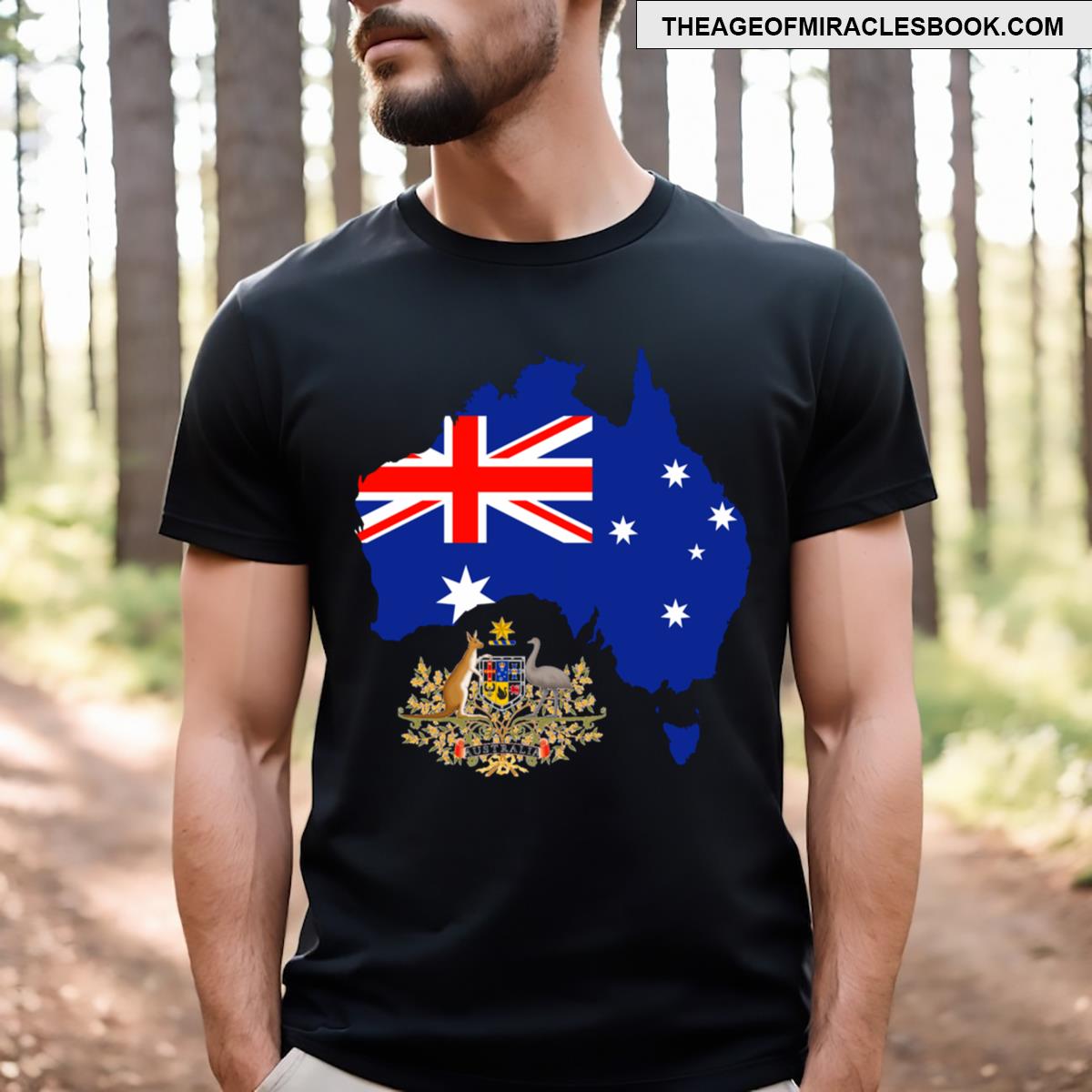 Australia Flag Map T-shirt