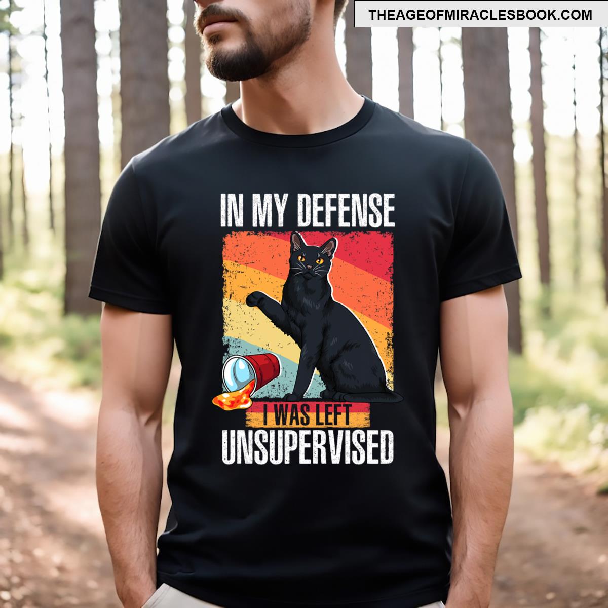 Cat Cats For Men Funny Cat Unsupervised T-shirt