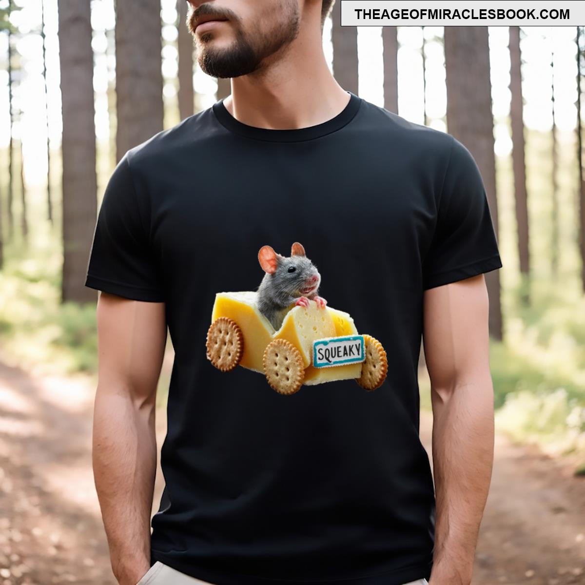 Mouse Driving Cheese Car Meme T-shirt