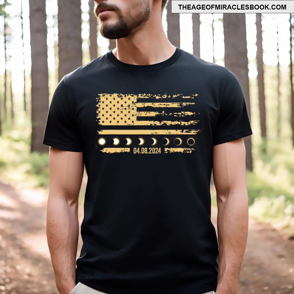 Total Solar Eclipse 2024 Men Solar Eclipse 2024 T-shirt