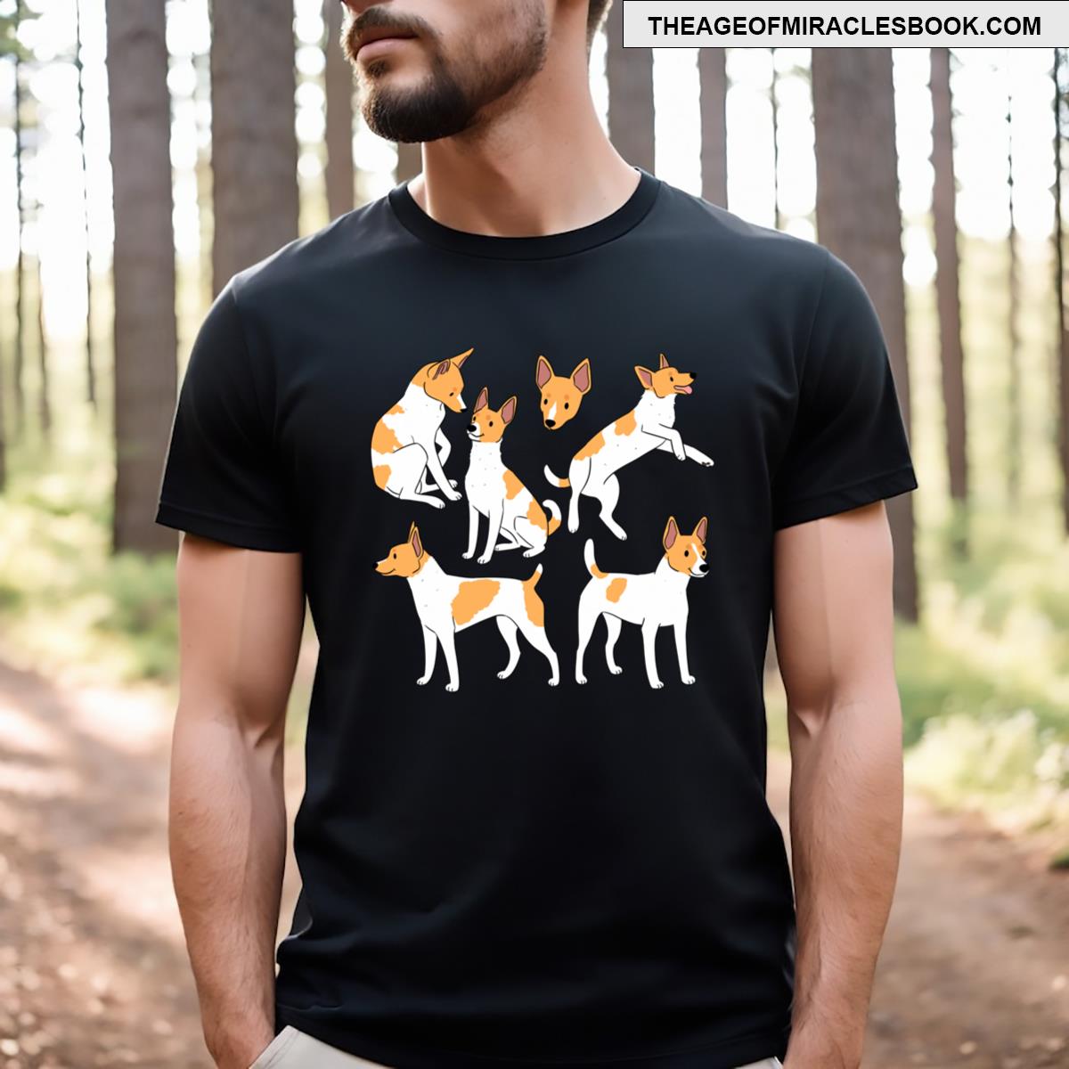 Toy Fox Terrier Dog Pattern T-shirt