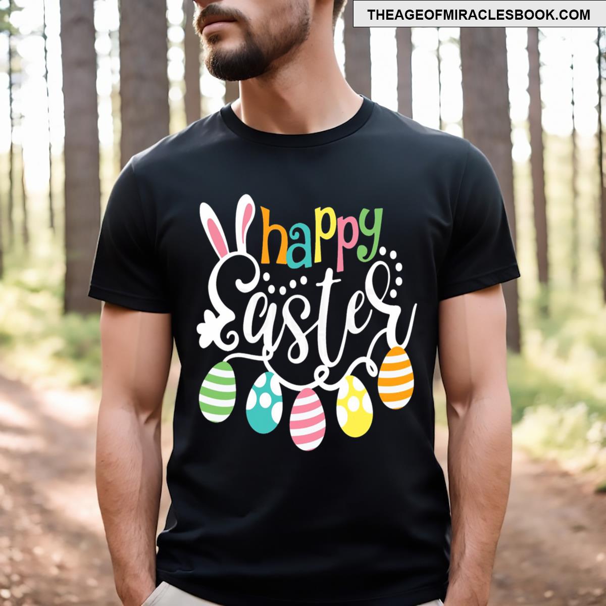Happy Easter Bunny Rabbit Face Funny Easter Day Girls T-shirt