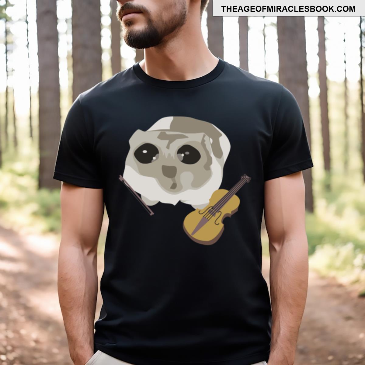 Sad Hamster With Violin T-shirt