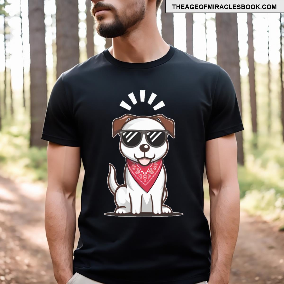Deal With It Dog Comic T-shirt
