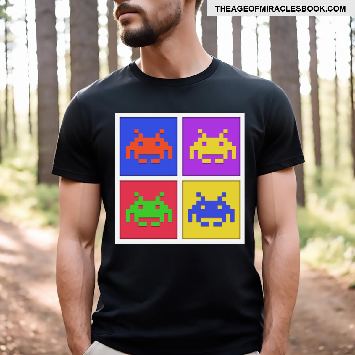 Four Space Invaders T-shirt