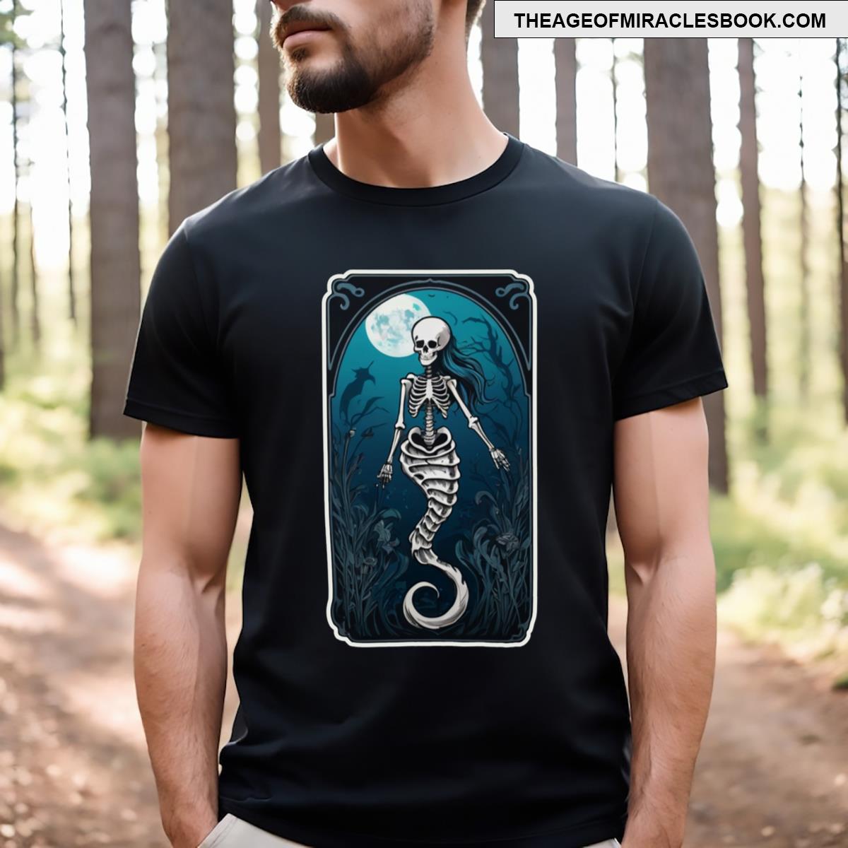 Skeleton Mermaid Underwater Whimsy T-shirt