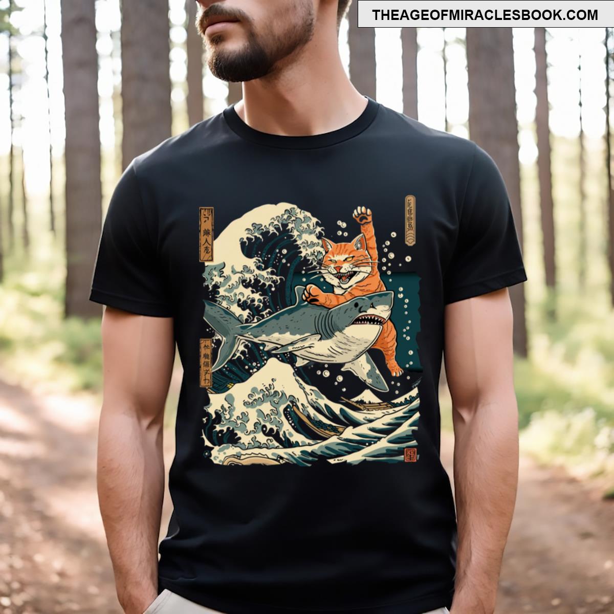 Space Explorer Cat Riding A Rocket T-shirt