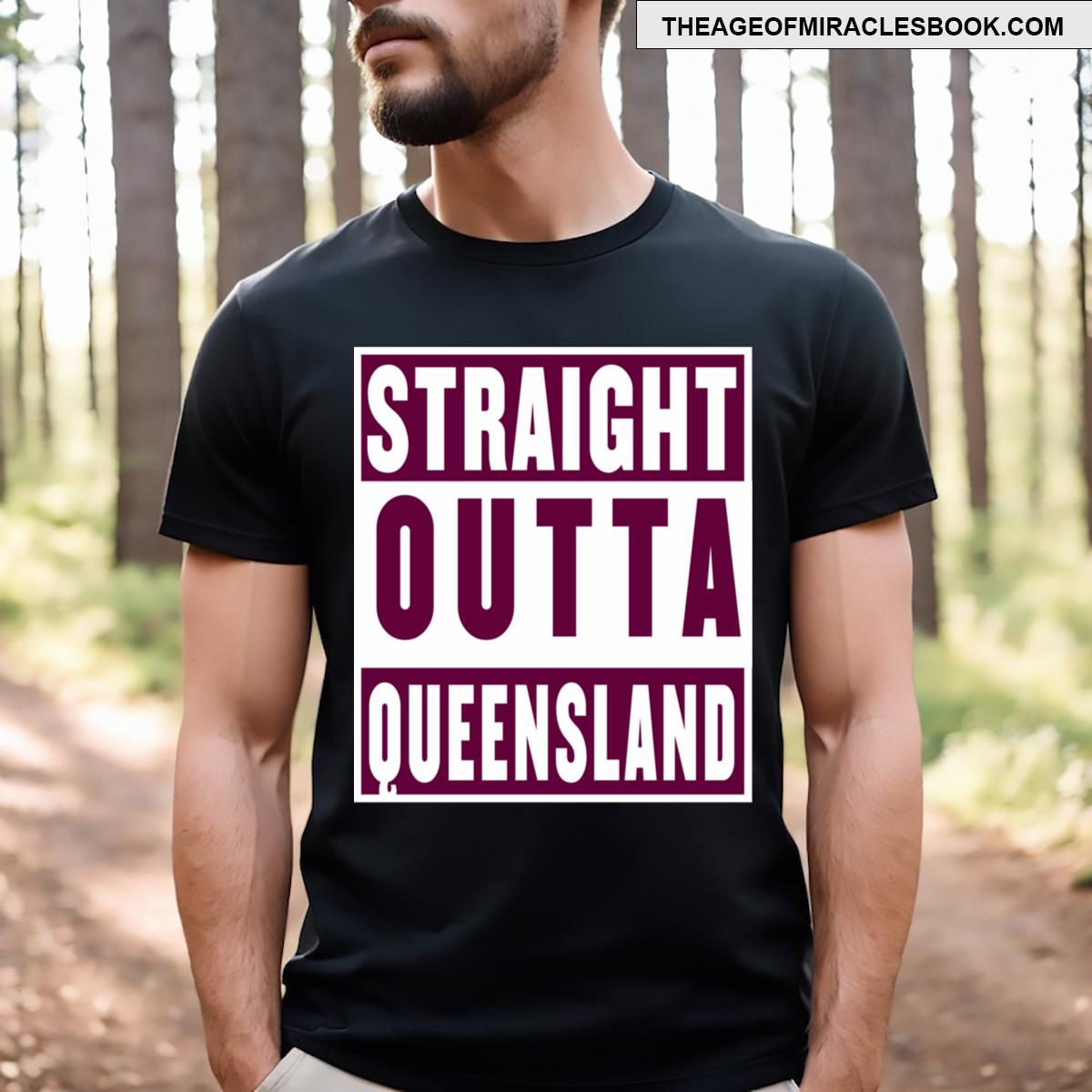 Straight Outta Queensland Dark T-shirt
