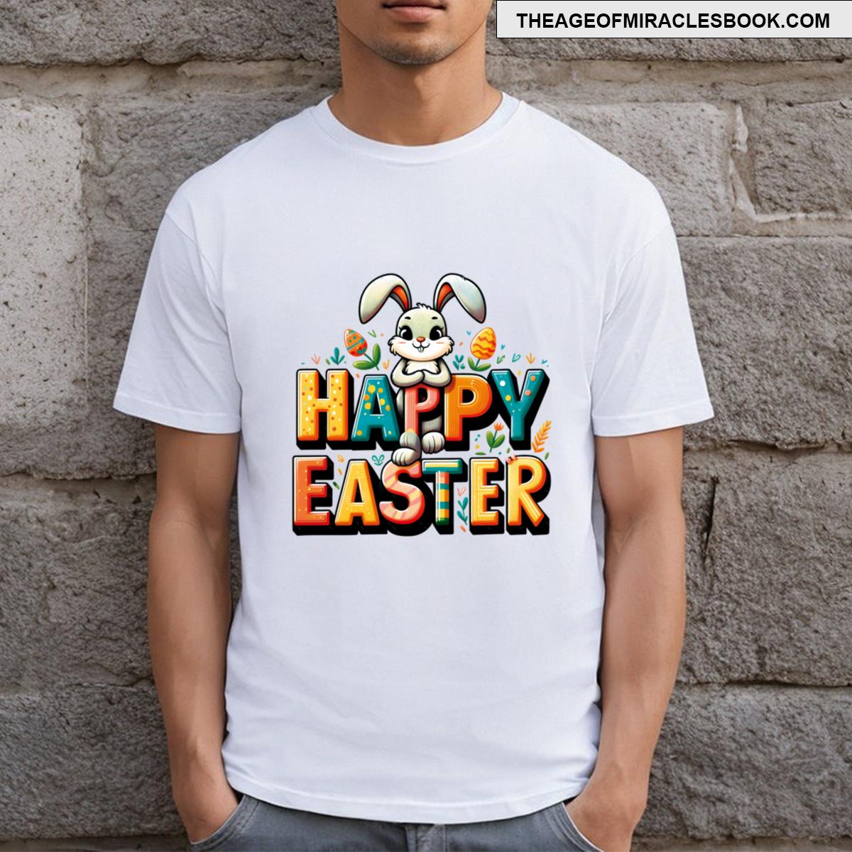 Funny Easter Happy Easter Cute Letters T-shirt