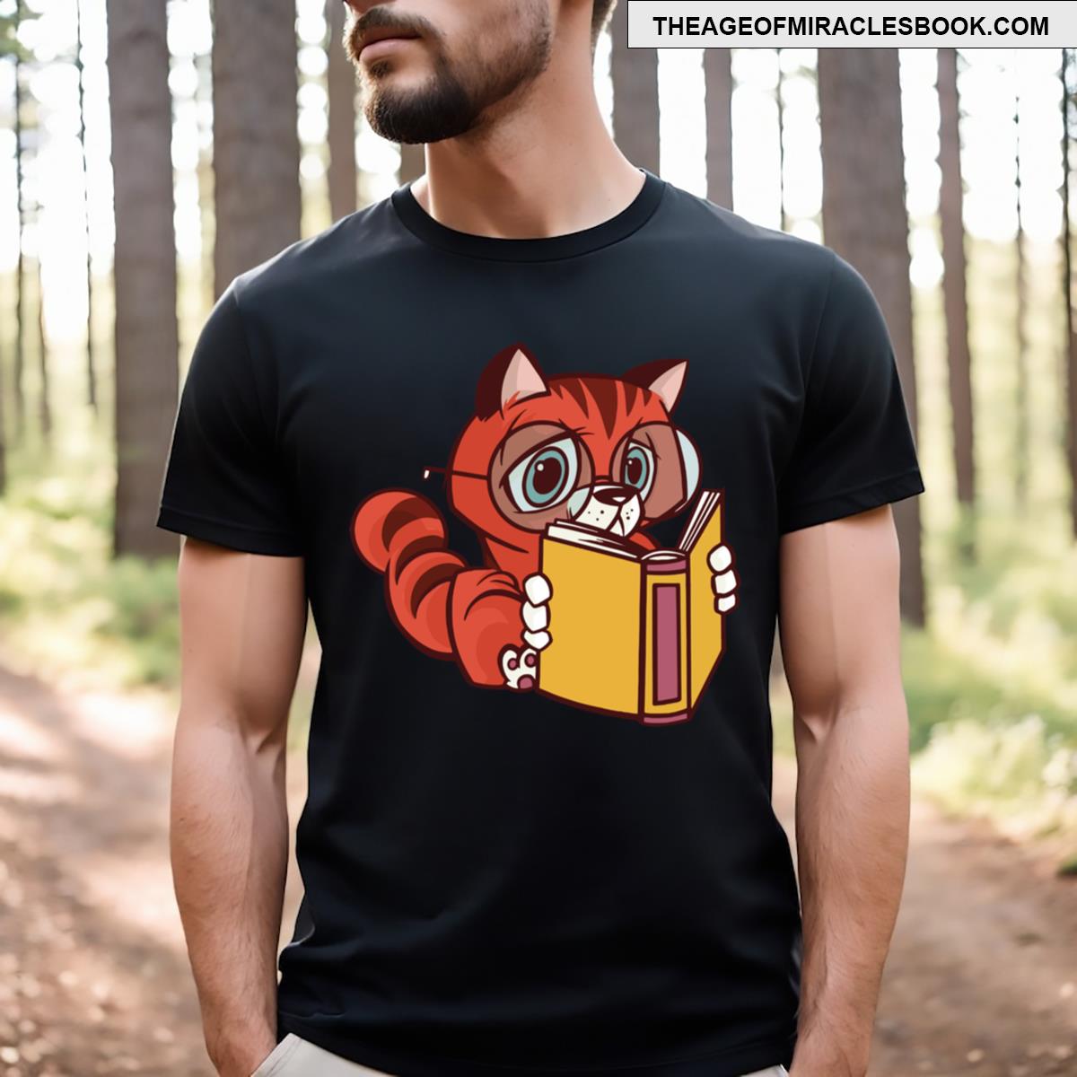 Reading Cat T-shirt