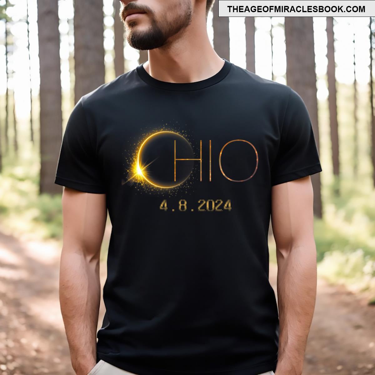 Solar Eclipse 2024 Total Solar Eclipse State Ohio T-shirt