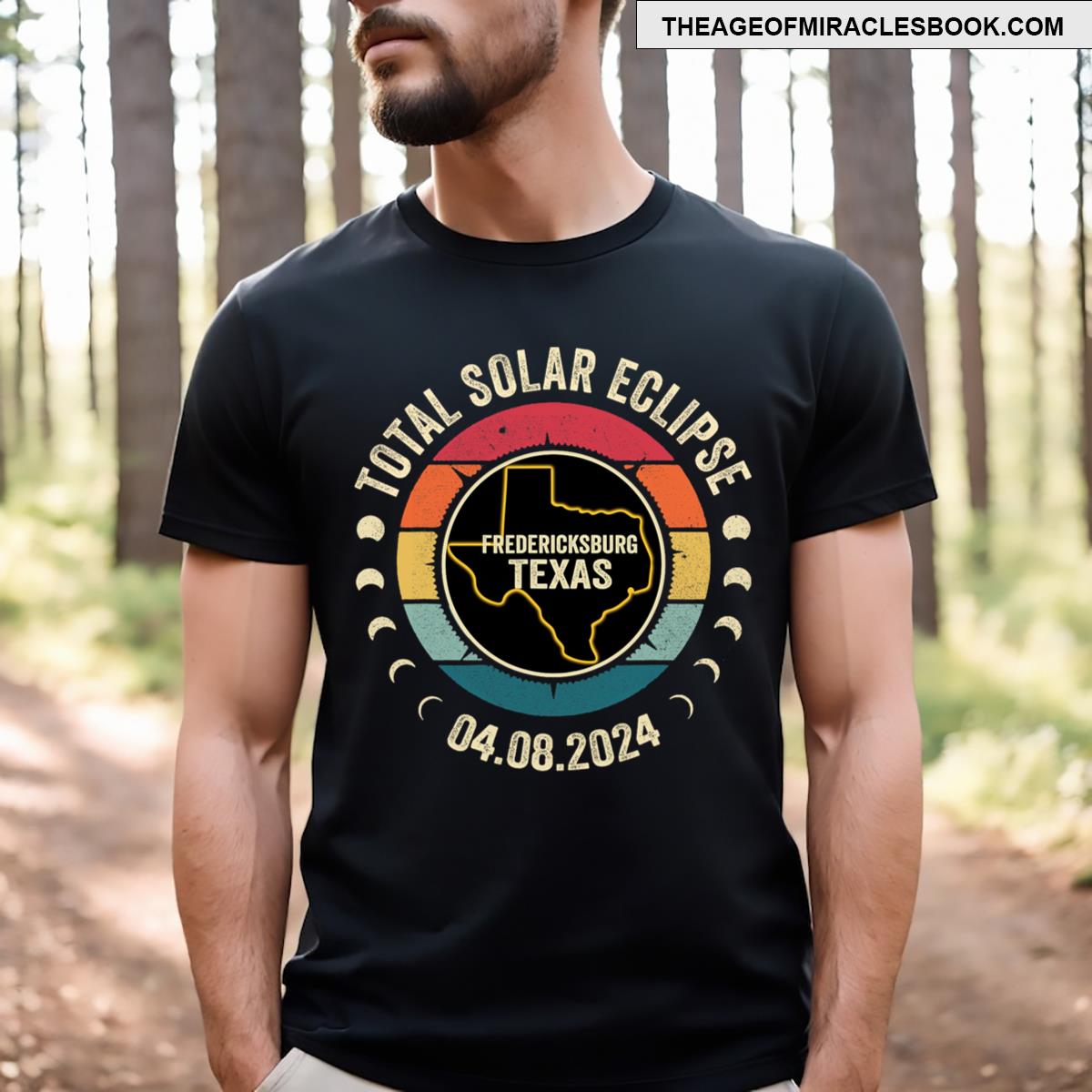 Fredericksburg Texas Total Solar Eclipse 2024 T-shirt