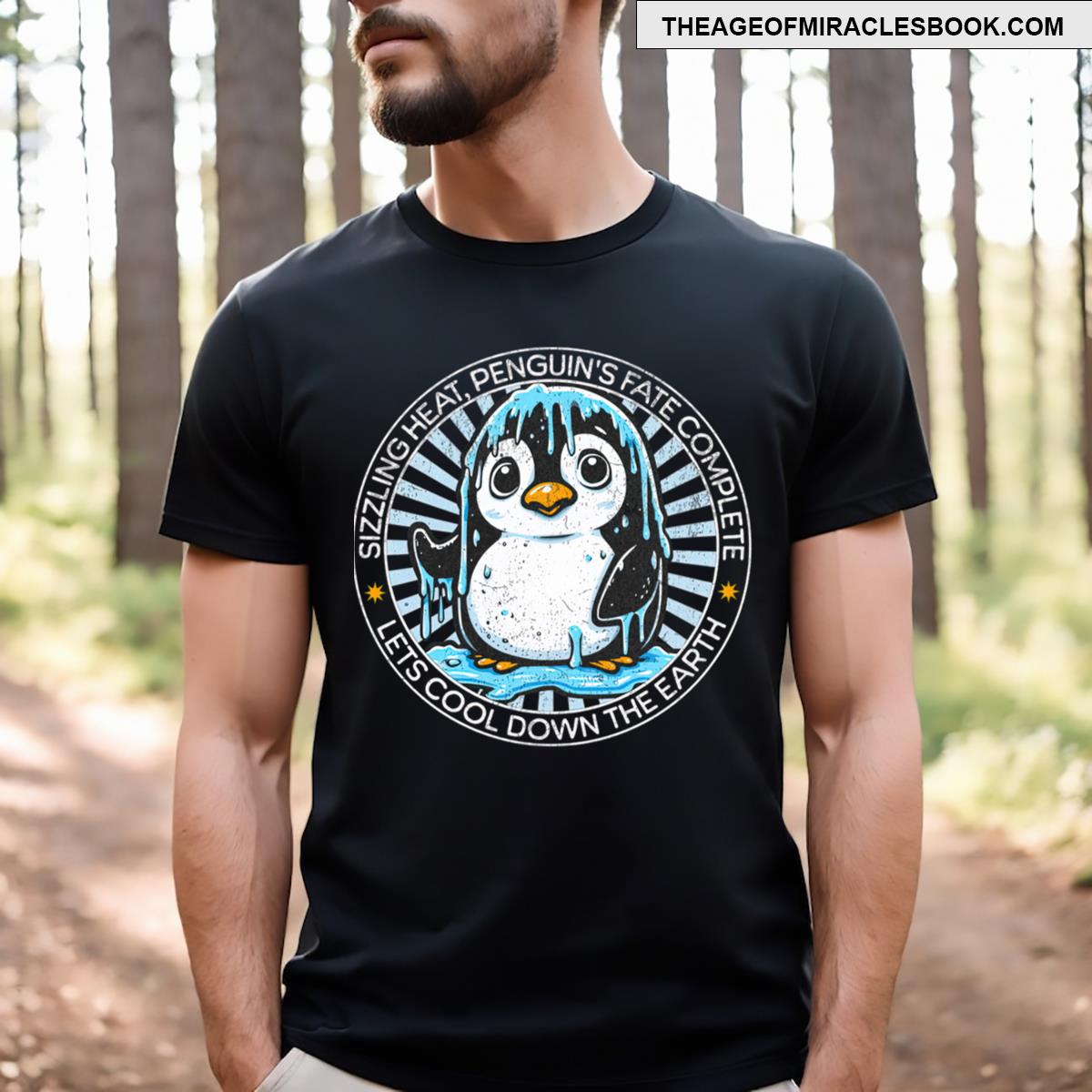 Melting Penguin Global Warming Essential T-shirt
