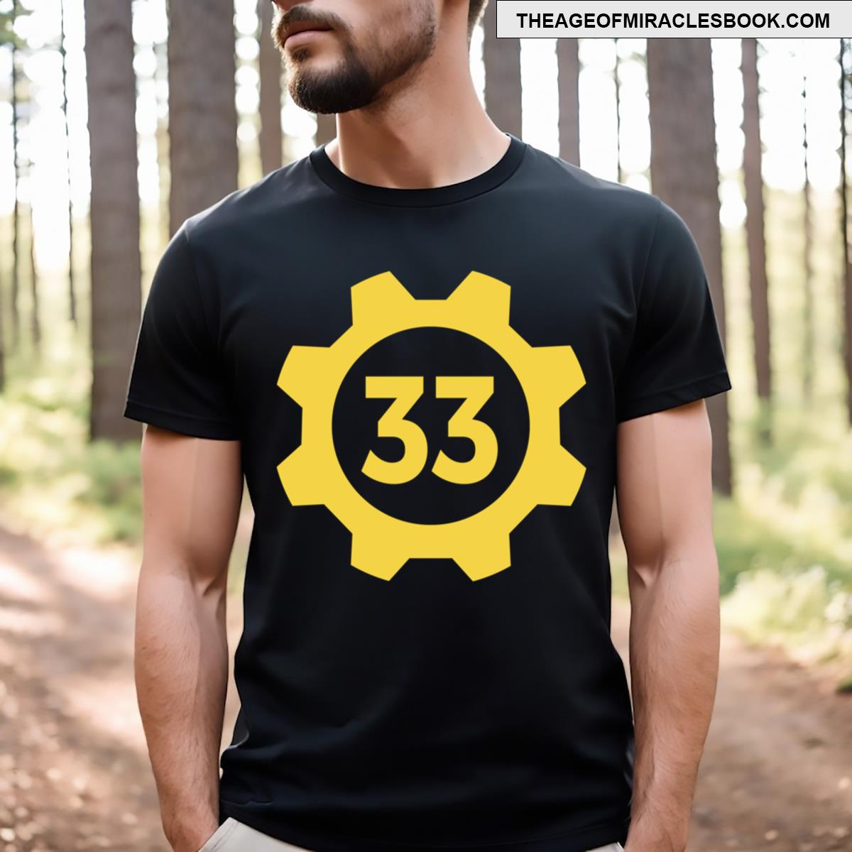 Vault 33 Sign Funny Yellow Pullover T-shirt