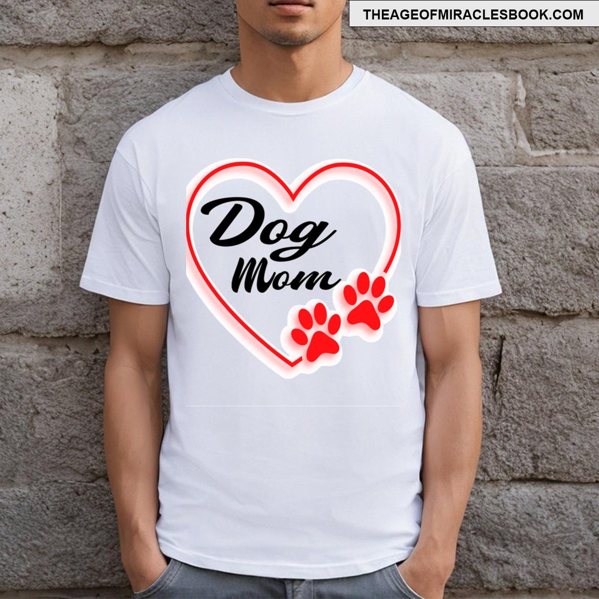 Dog Mom Sticker T-shirt