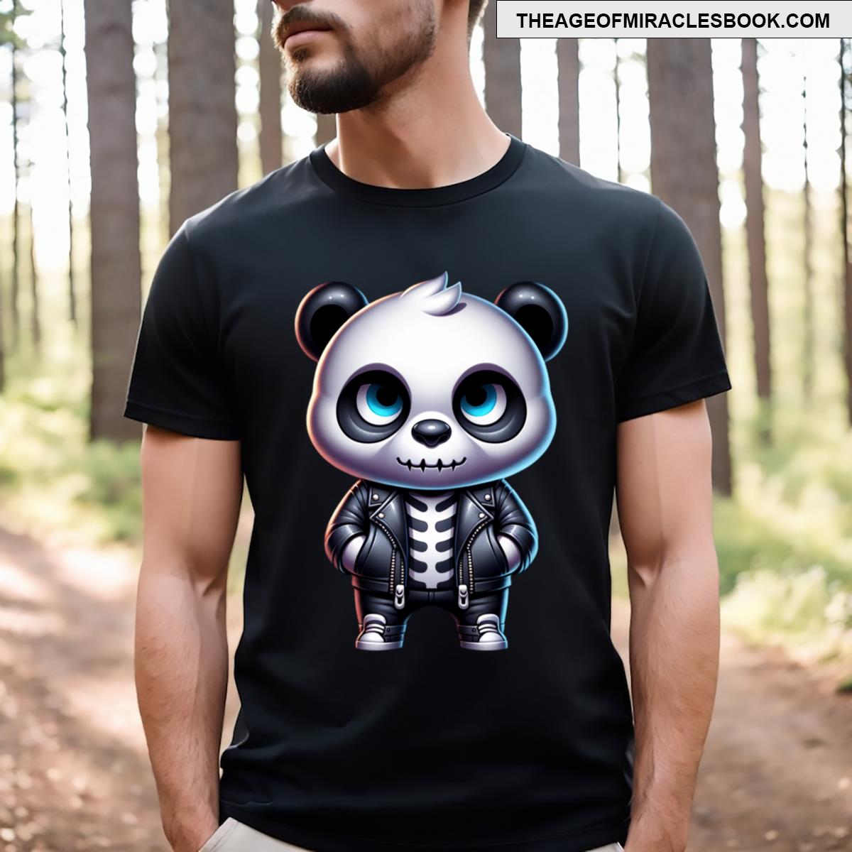 Skeleton Panda 90s Cool T-shirt