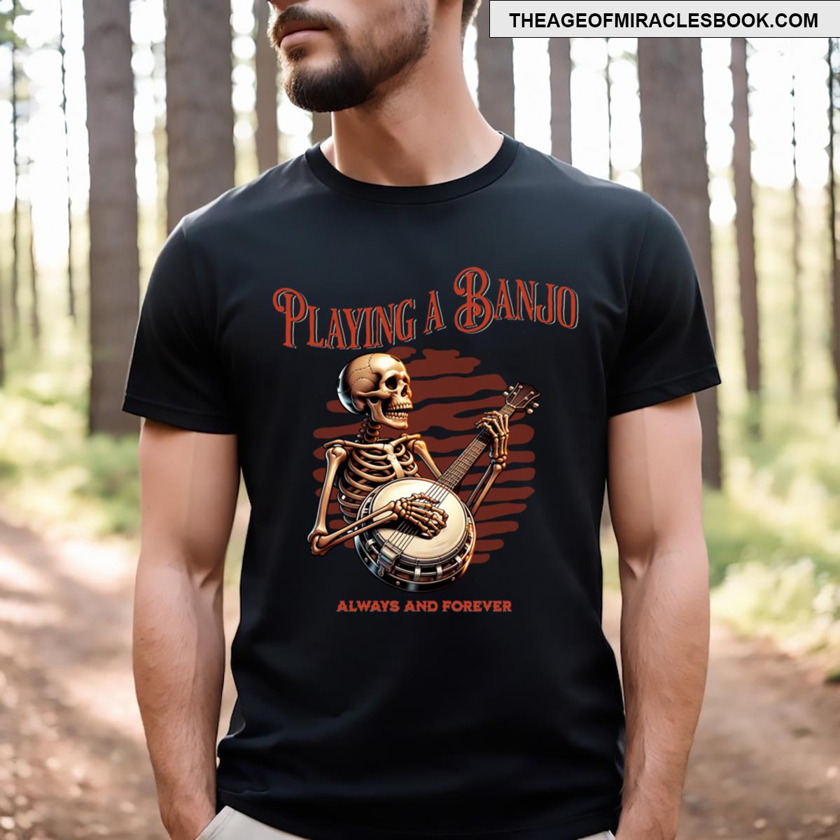 Skeleton Playing A Banjo Essential T-shirt