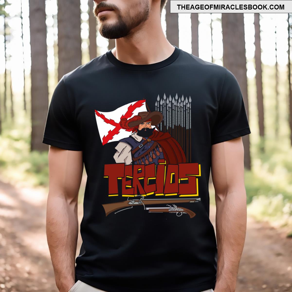 Thirds For Black Background T-shirt