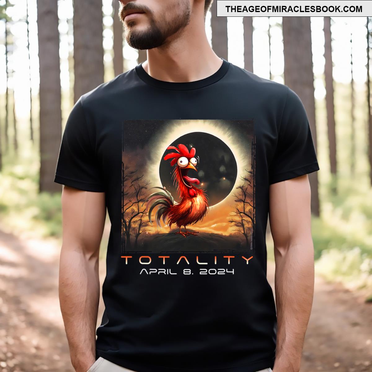 Funny Chicken Total Solar Eclipse T-shirt