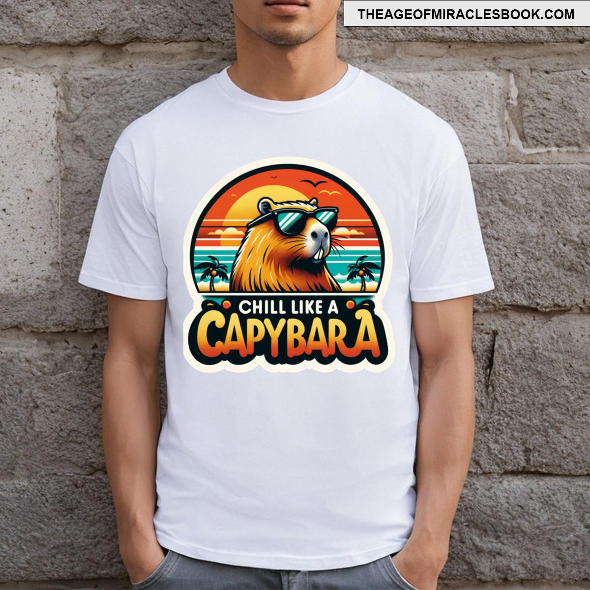 Funny Capybara Chill Like A Capybara T-shirt