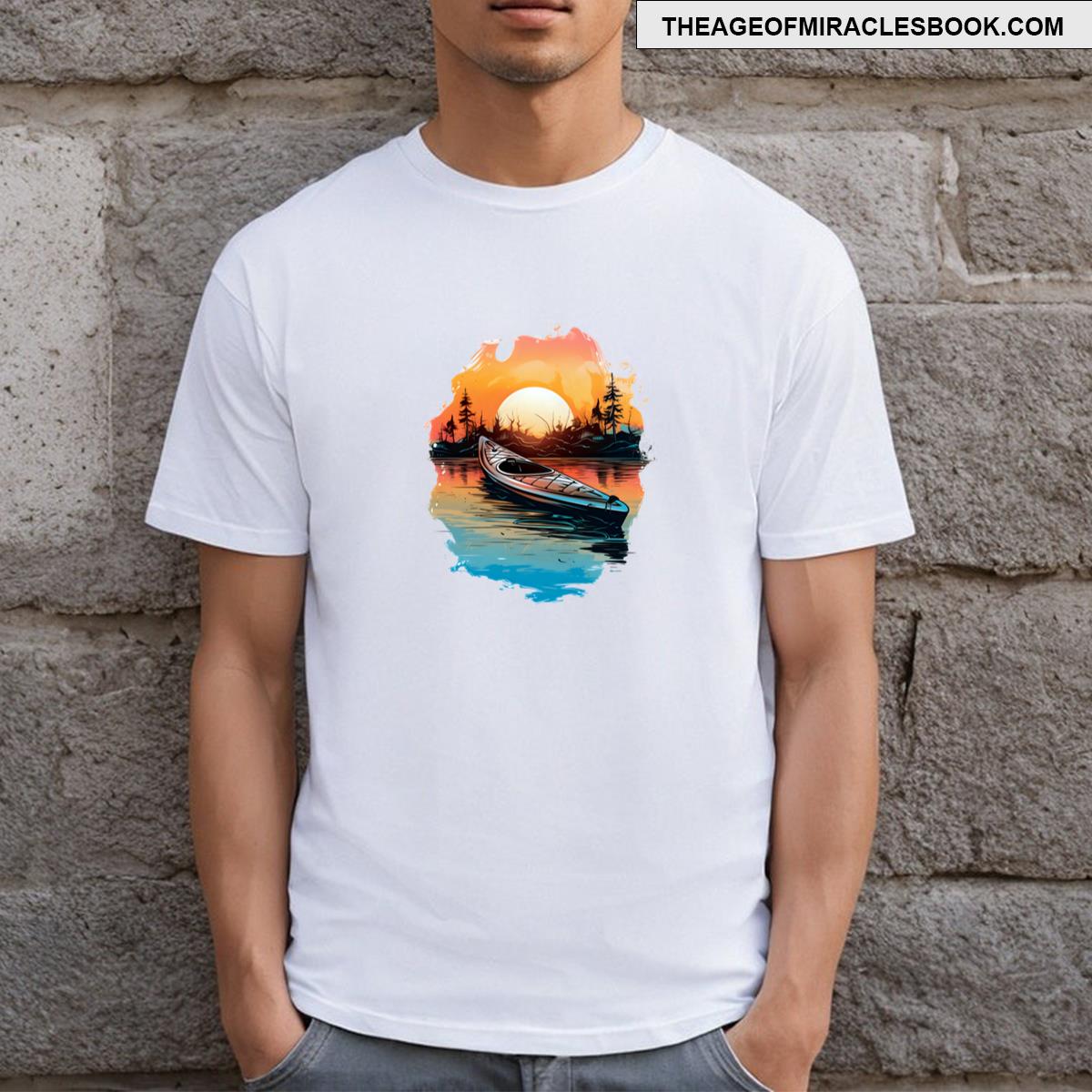 Kayak With Sunset T-shirt
