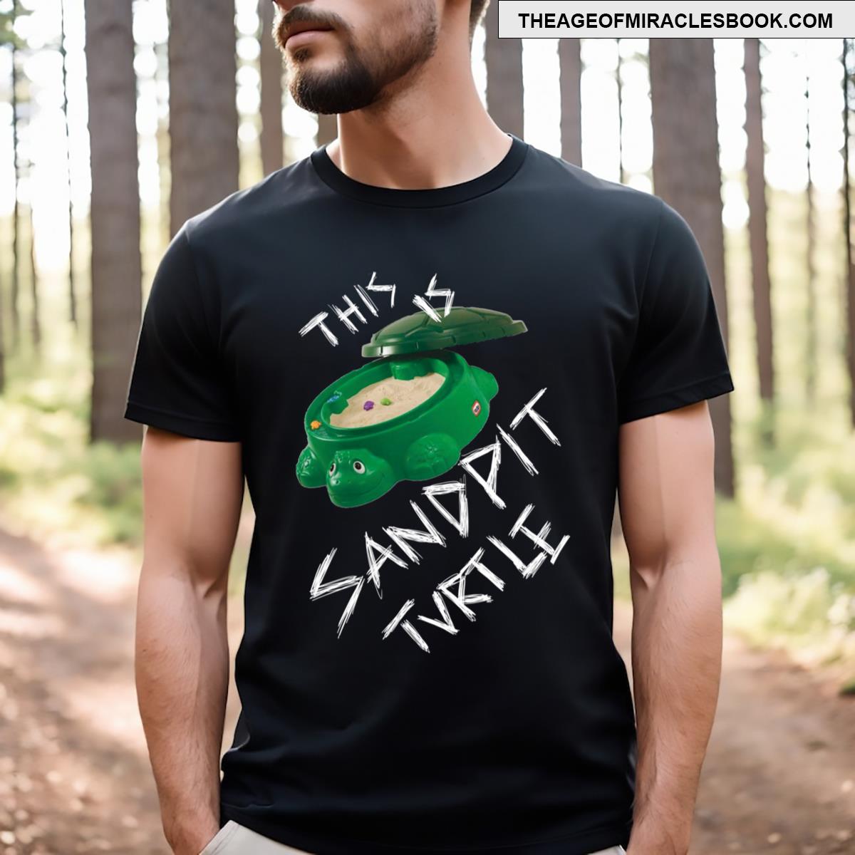 This Is Sandpit Turtle Bmth Meme White On Black T-shirt