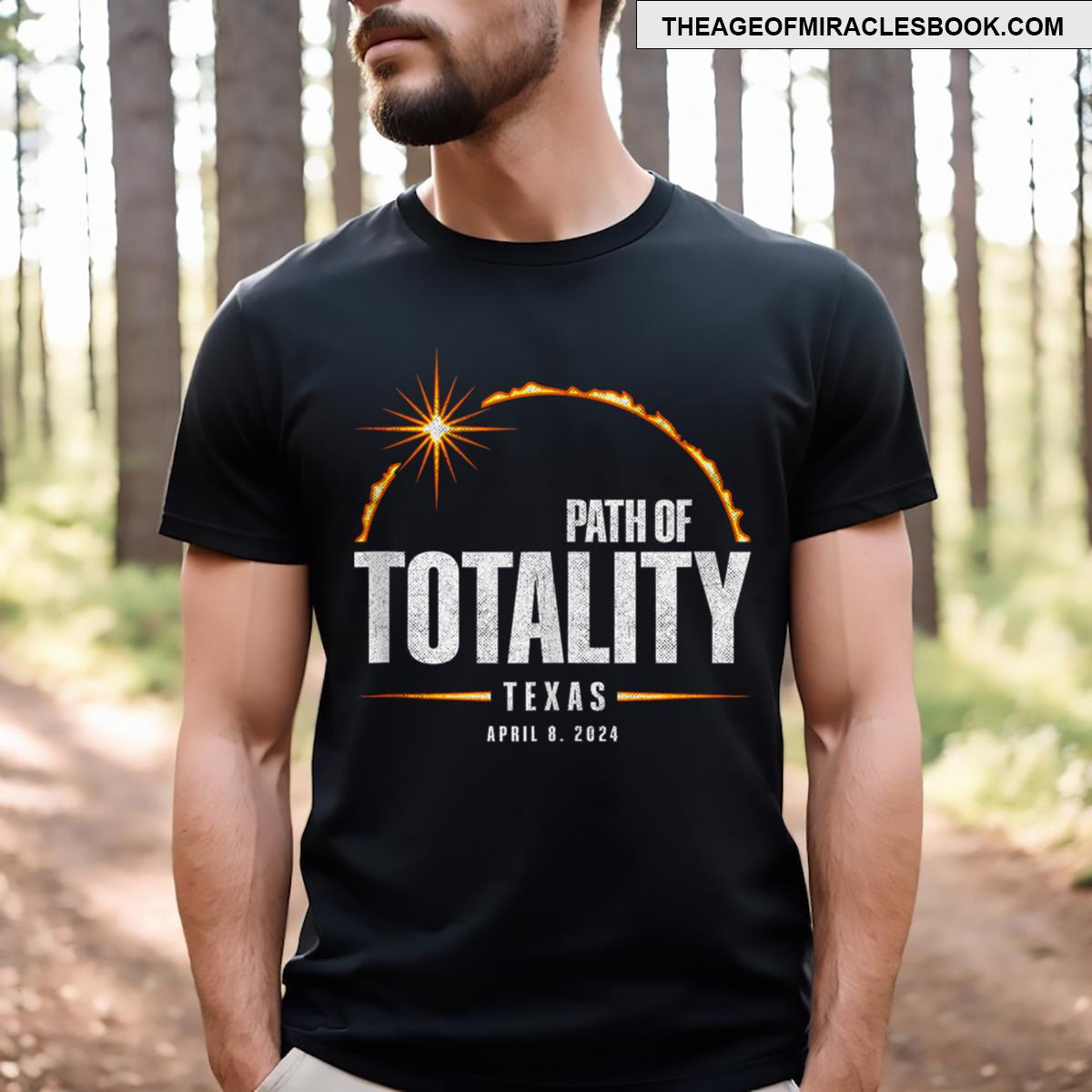 2024 Total Solar Eclipse Texas Total Eclipse 2024 Gift For Men T-shirt