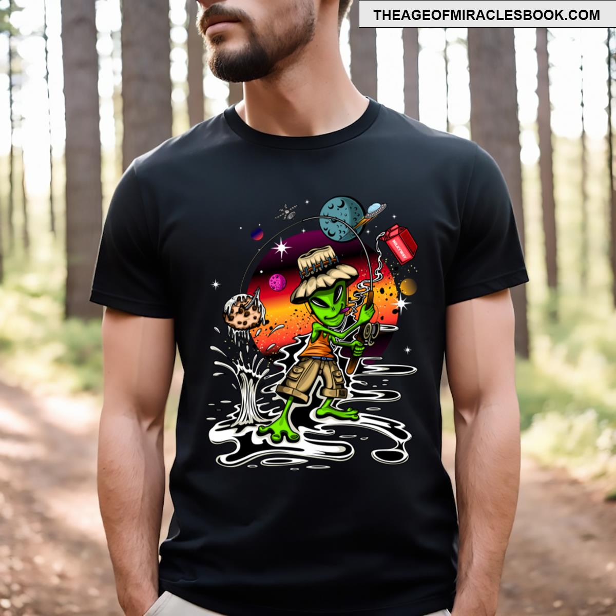 Space Fisherman T-shirt