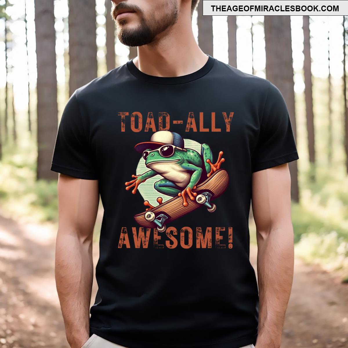 Toad Ally Awesome! Frog On Skateboard Essential T-shirt