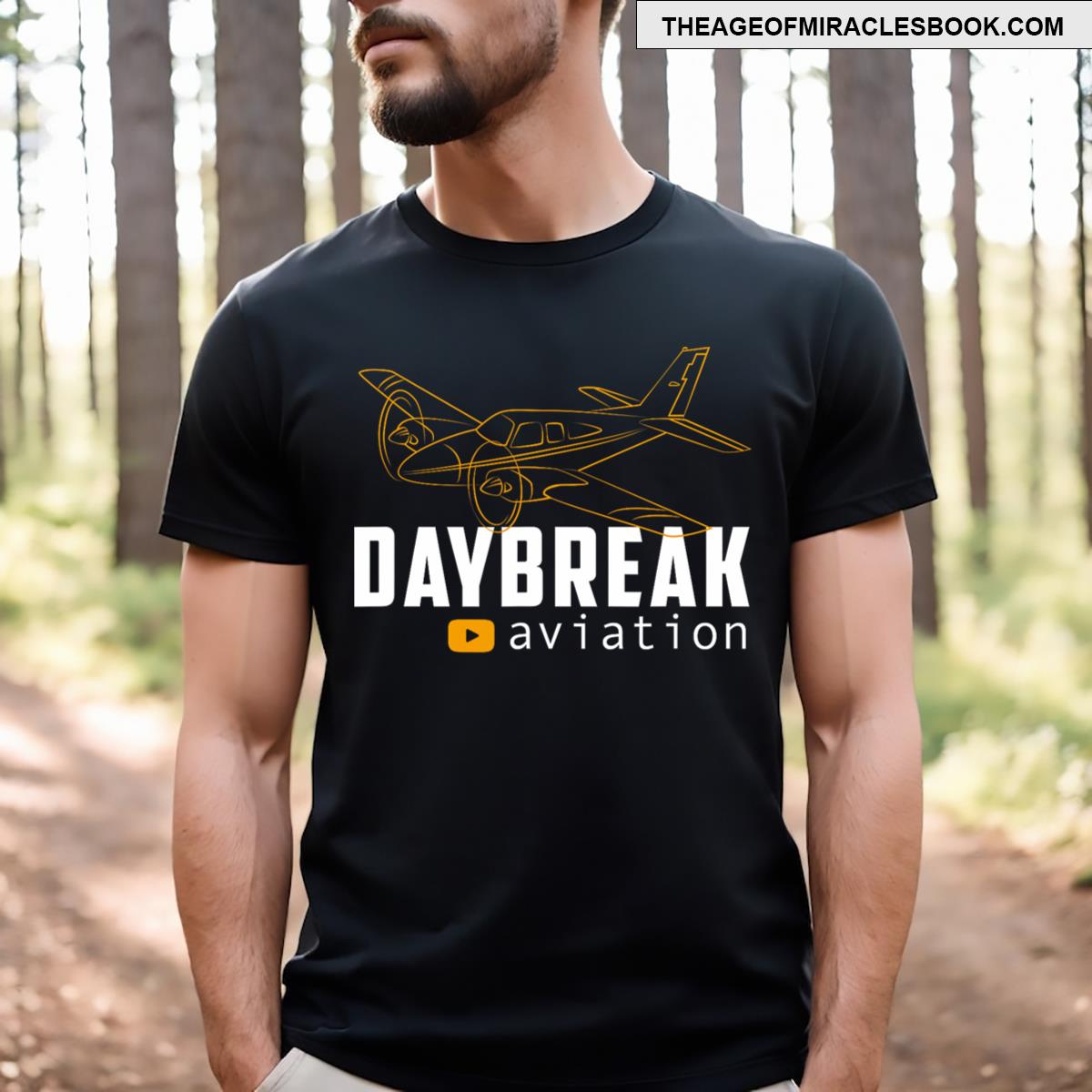 New Outline Airplane Pilot T-shirt
