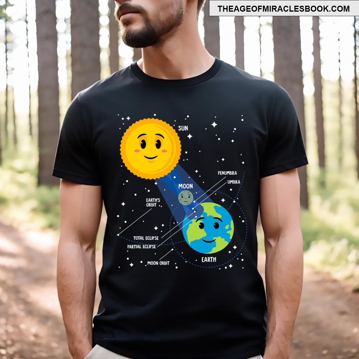 Solar Eclipse 2024 Infographic Funny Skywatcher Astronomy T-shirt