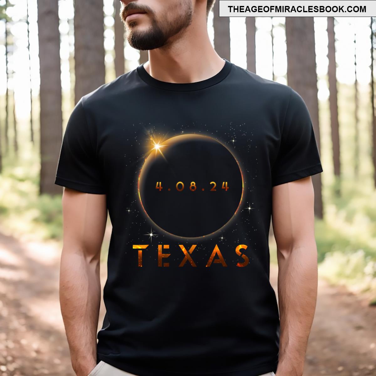 Solar Eclipse 2024 State Texas Total Solar Eclipse T-shirt
