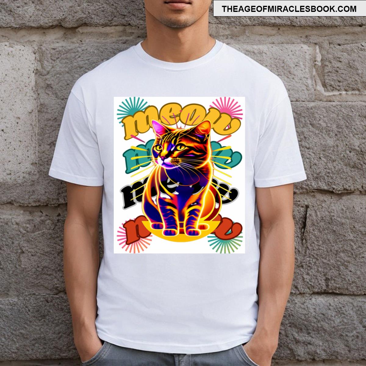 Cat Meow Colorful T-shirt