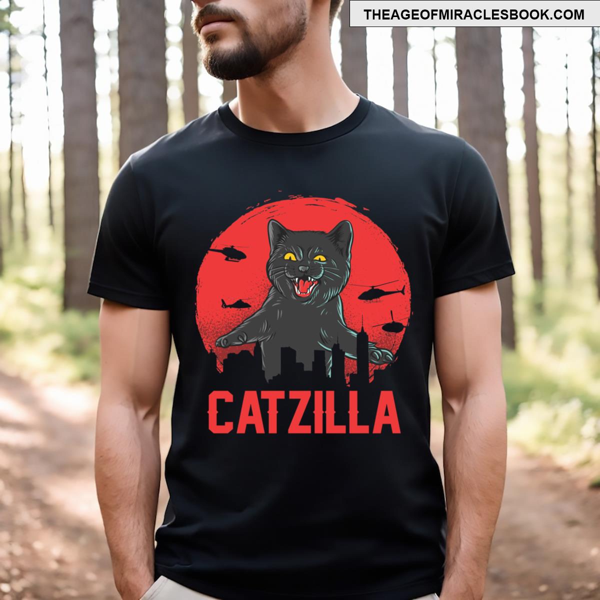 Cat Owner T Catzilla T-shirt