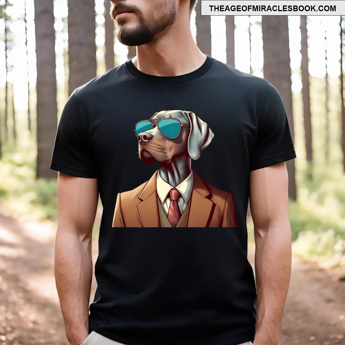Funny Weimaraner With Sunglasses T-shirt