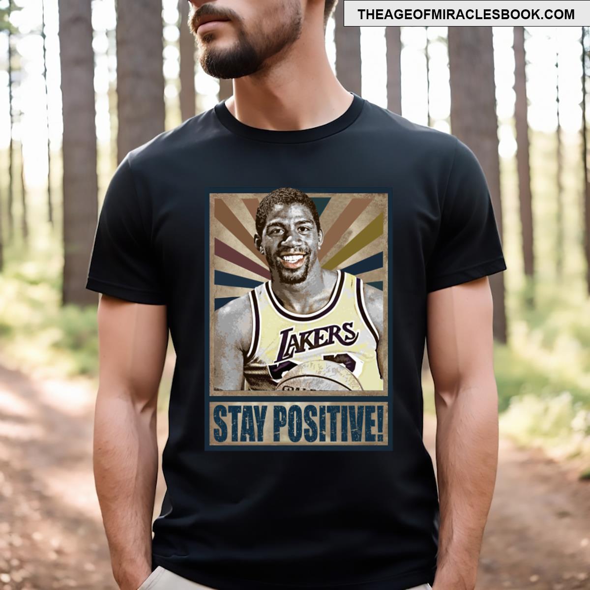 Magic Johnson Stay Positive T-shirt