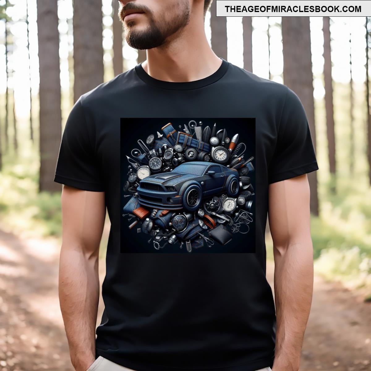 Blue Denim Car T-shirt