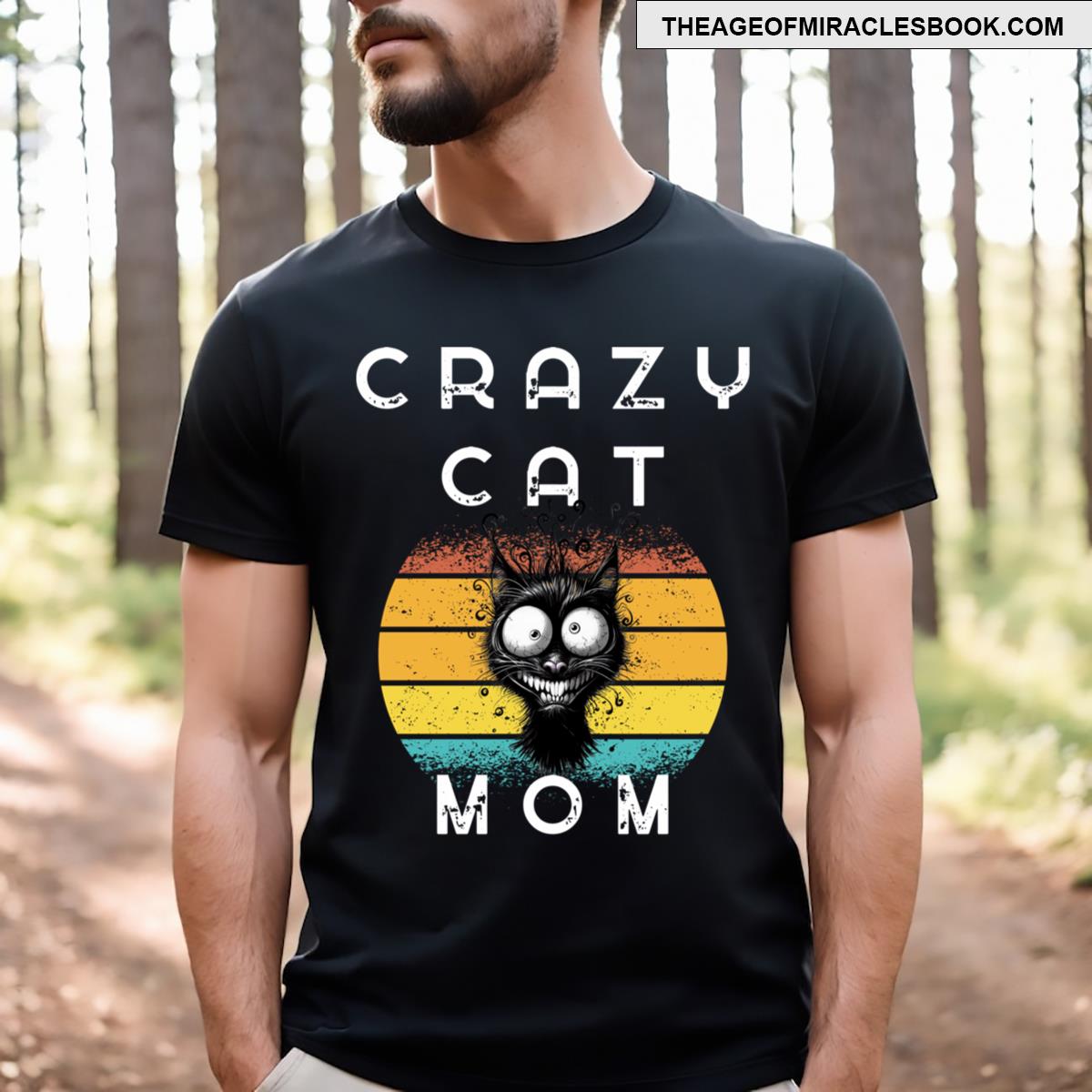 Crazy Cat Mom T Fitted T-shirt