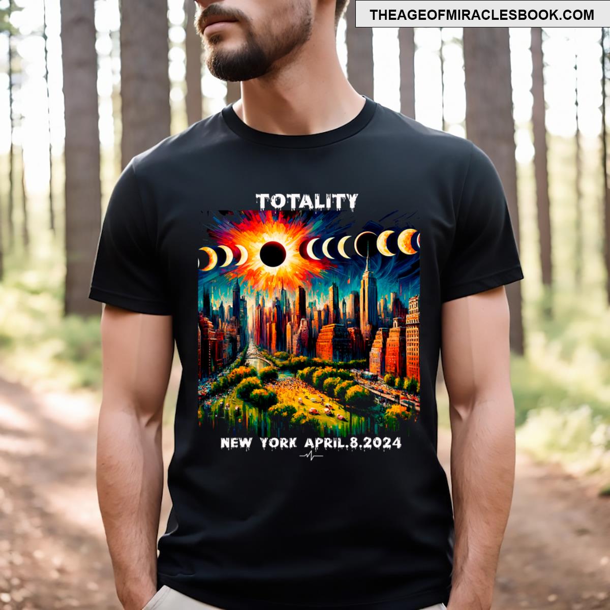 Total Solar Eclipse April 8 2024 New York T-shirt