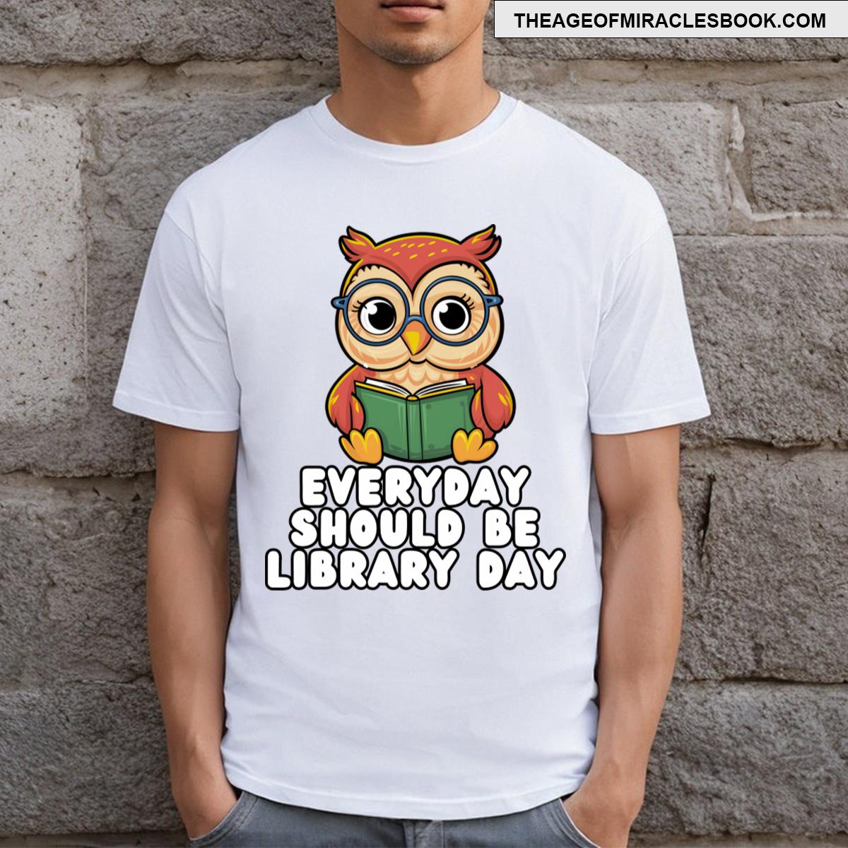 Owl Library Day T-shirt