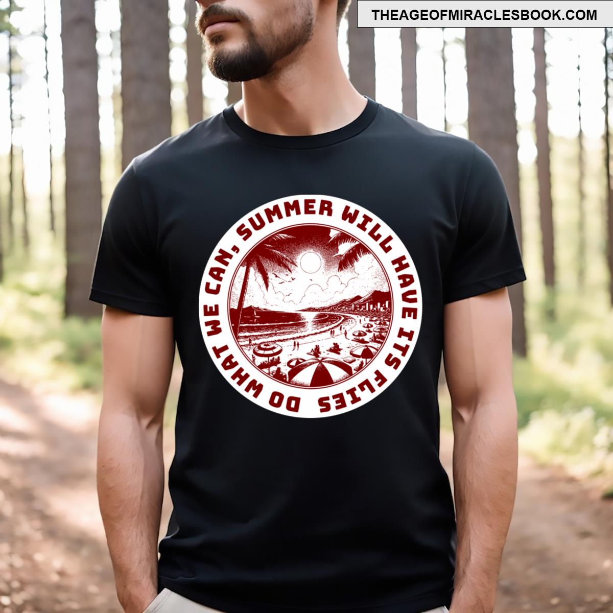 Summertime Beach Illustration T-shirt