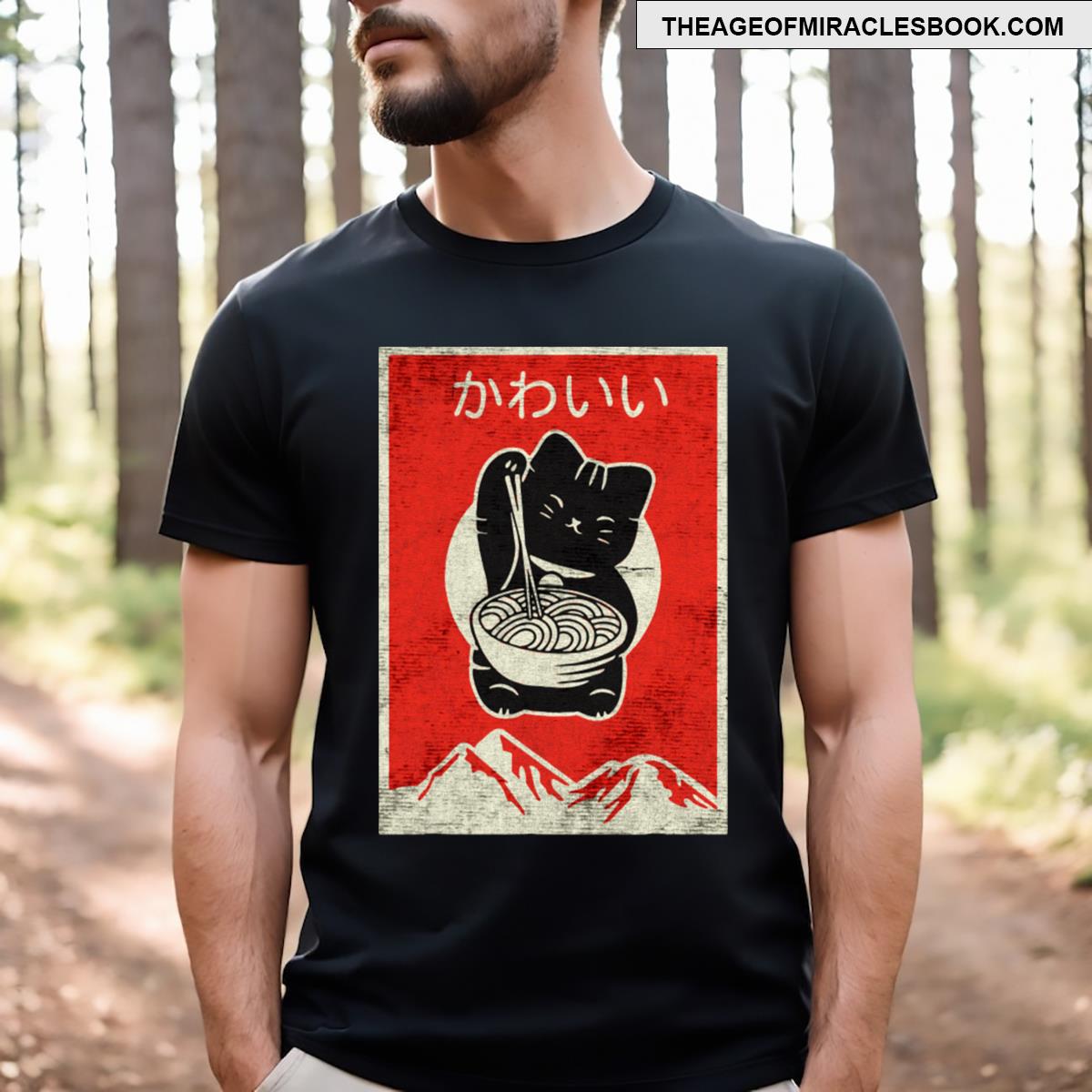 Cat Noodles Ramen T-shirt