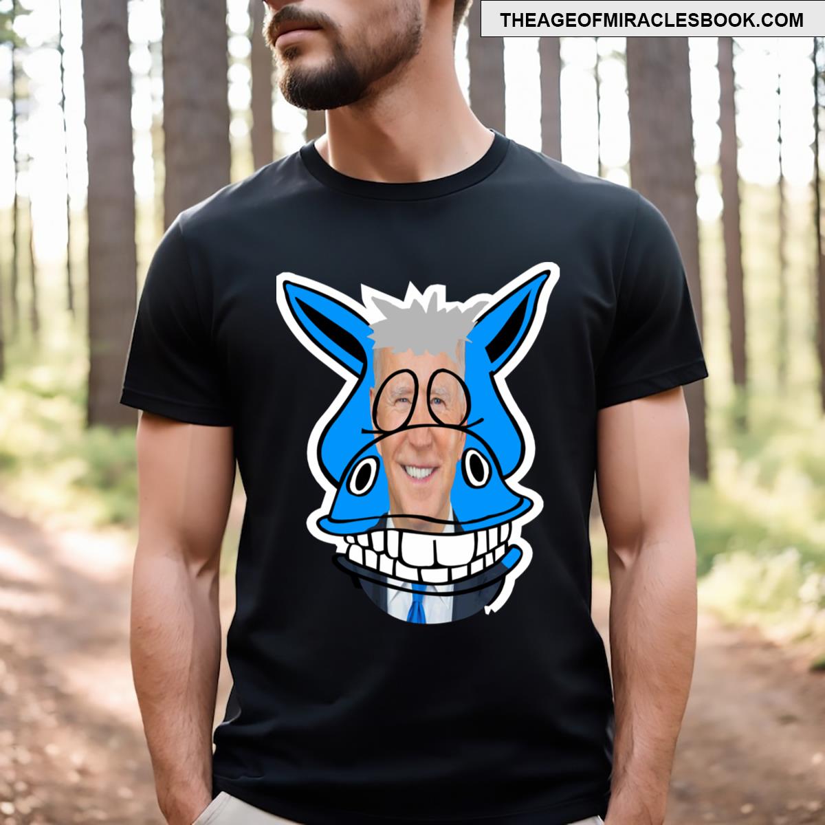 Democrat Joe Biden Inside Donkey Head T-shirt