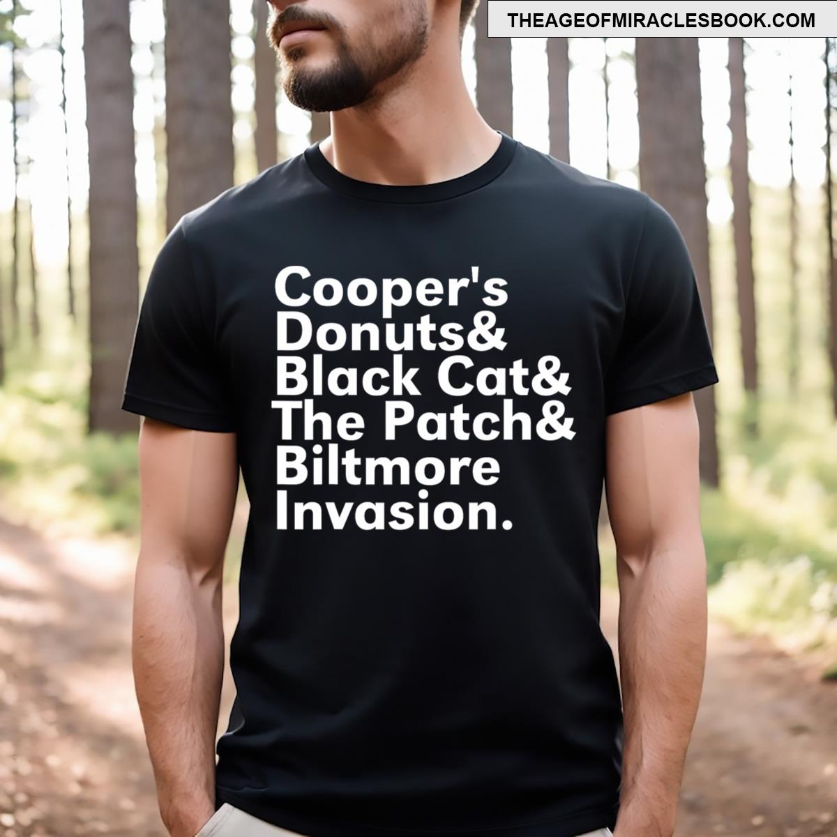 Cooper’s Donuts & Black Cat & The Patch T-shirt