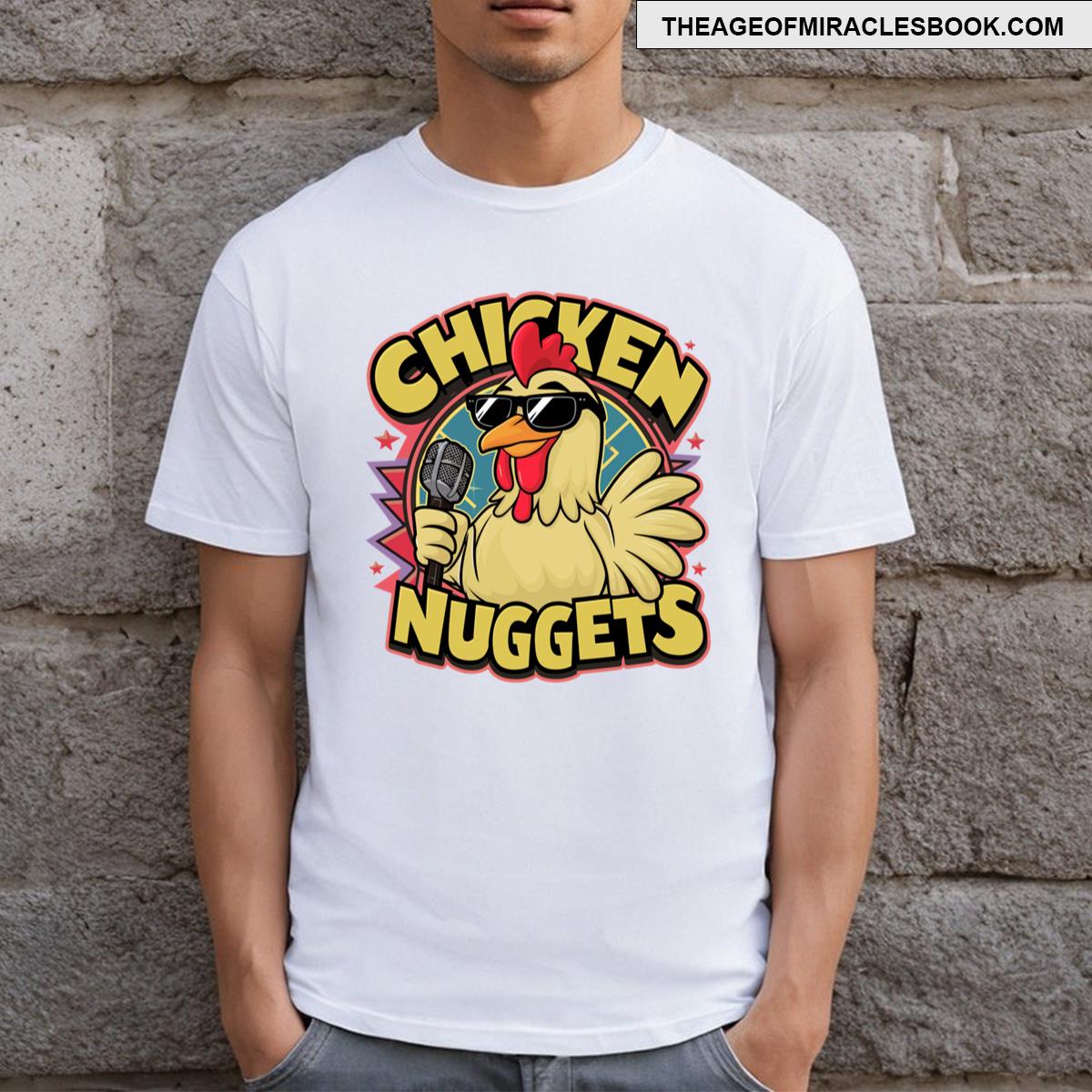 Funny Chicken Nuggets Cool Singer T-shirt