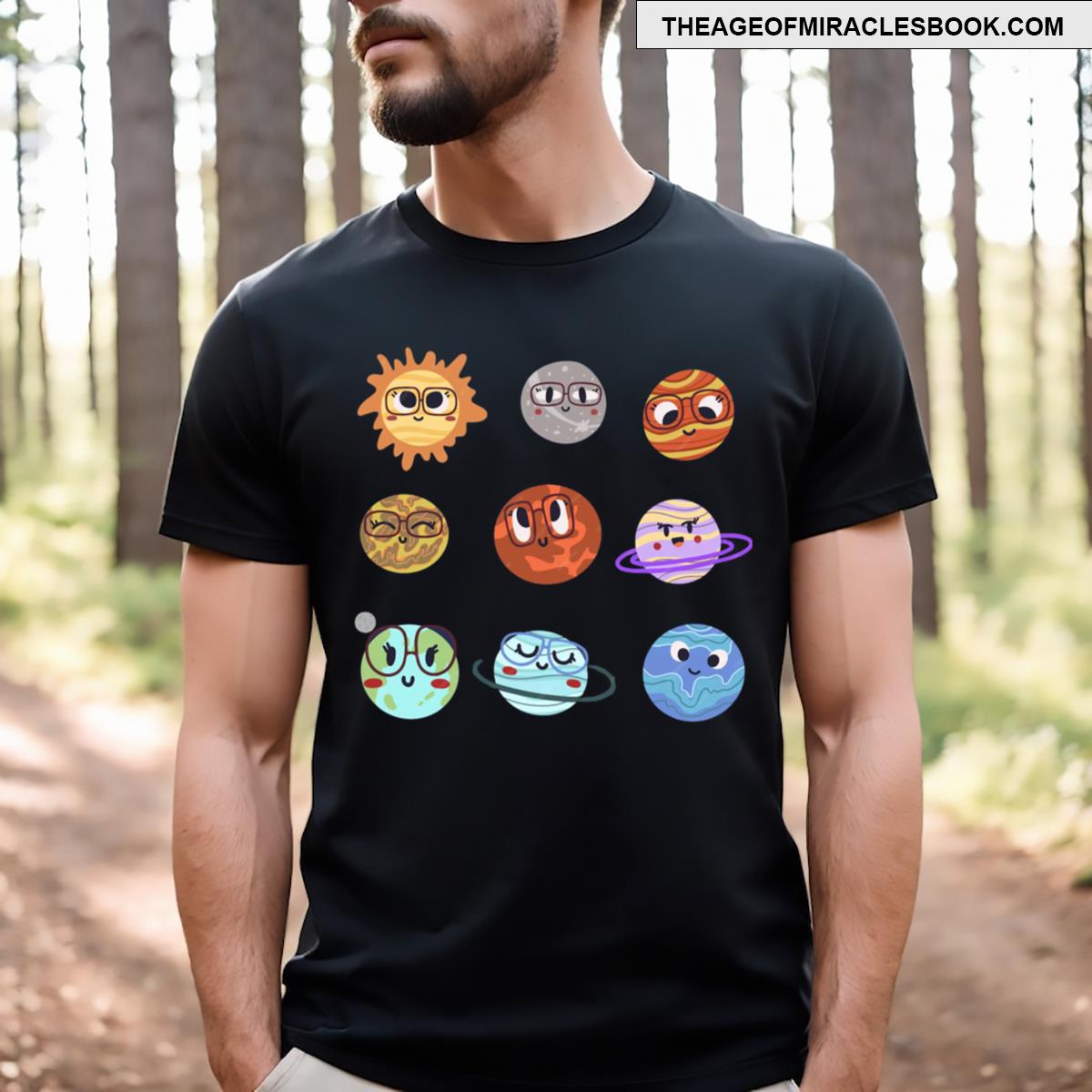 Pack Stickers Funny Planets T-shirt