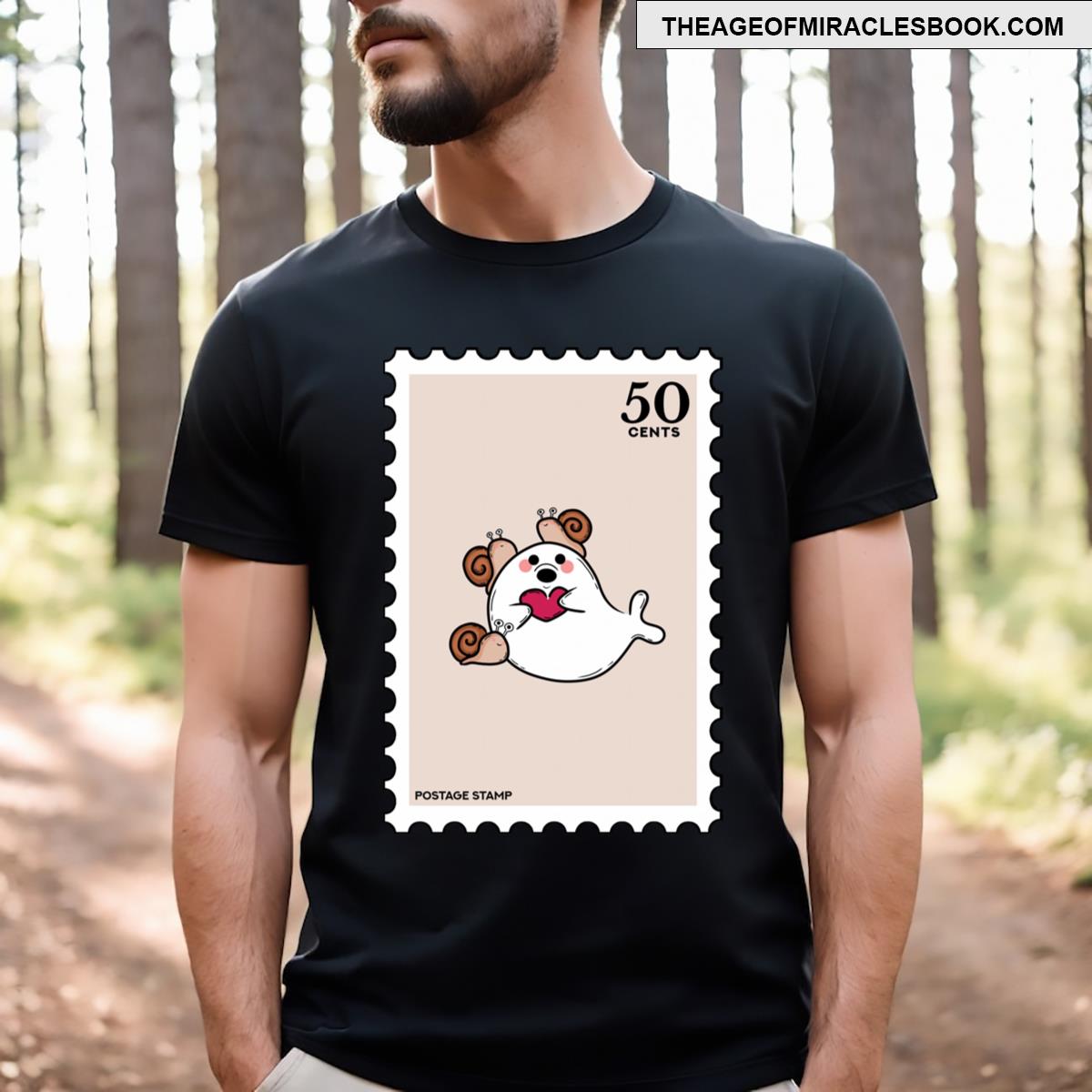 Seal And Snail Stamp T-shirt