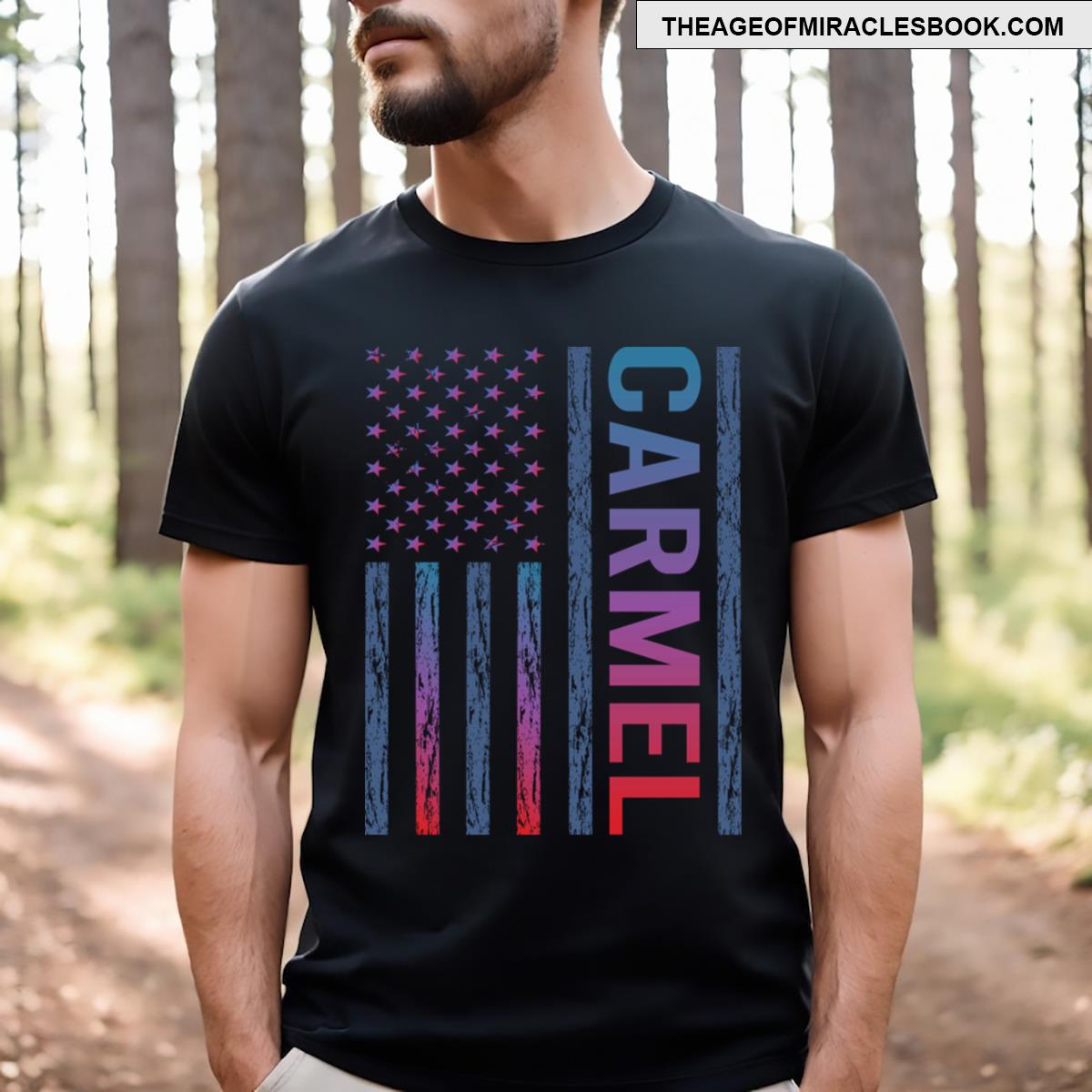 Blue Red Flag Carmel T-shirt